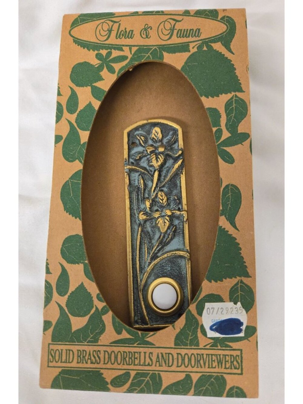 Flora & Fauna Solid Brass Doorbell With Floral Pattern